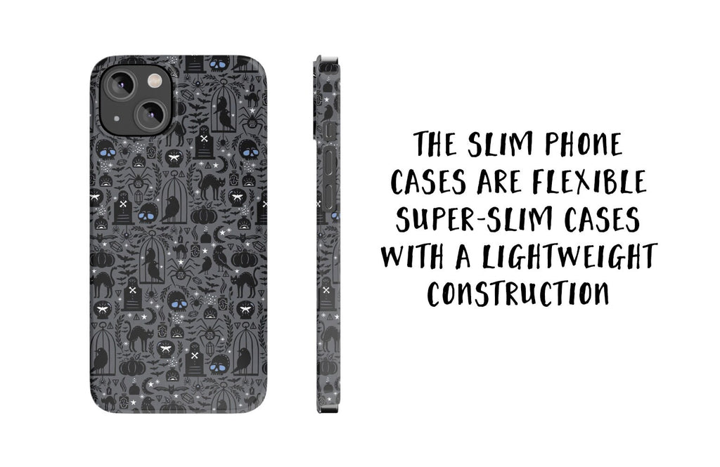 Halloween Spooky Season iPhone Case 14 13 12 11 Pro XR, Witchy Hard Tough Protective Cover Case
