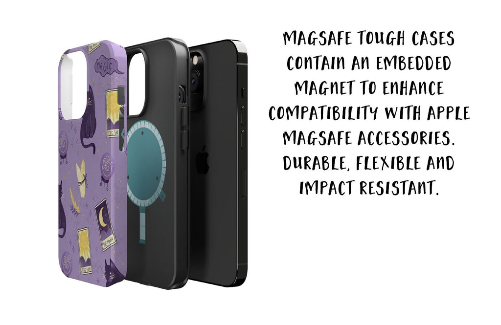 Halloween Witchy Spooky Cute iPhone Case 14 13 12 11 Pro XR, Gothic Hard Tough Protective Cover Case
