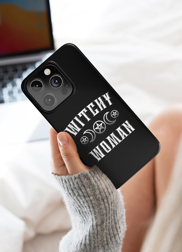 Halloween Witchy Spooky Cute iPhone Case 14 13 12 11 Pro XR, Gothic Hard Tough Protective Cover Case