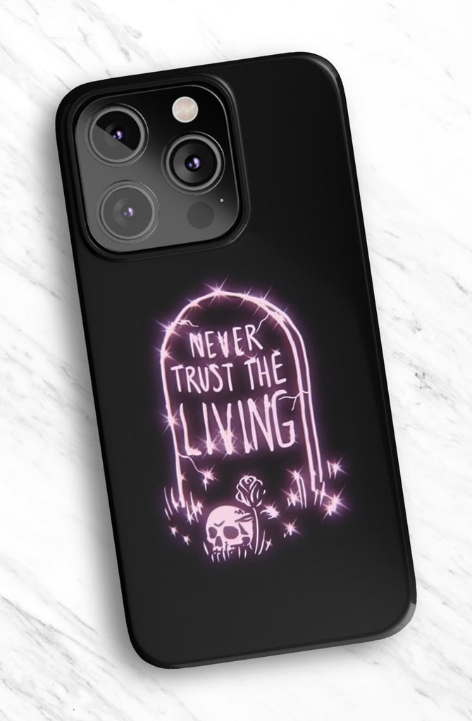 Halloween Grave iPhone Case 14 13 12 11 Pro XR, Funny Goth Spooky Hard Tough Protective Cover Case