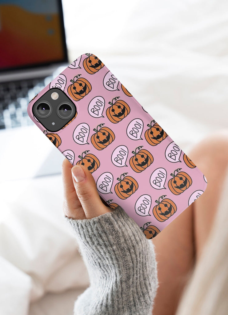Jack o Lantern Pumpkin Halloween iPhone Case 14 13 12 11 Pro XR, Cute Fall Hard Tough Cover, Fall Lover Gift