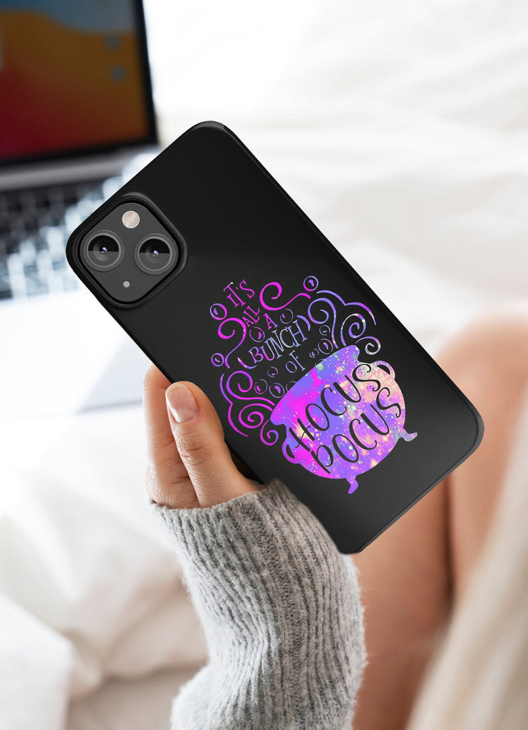 Hocus Pocus Witchy Halloween iPhone Case 14 13 12 11 Pro XR, Magic Hard Tough Protective Cover Case