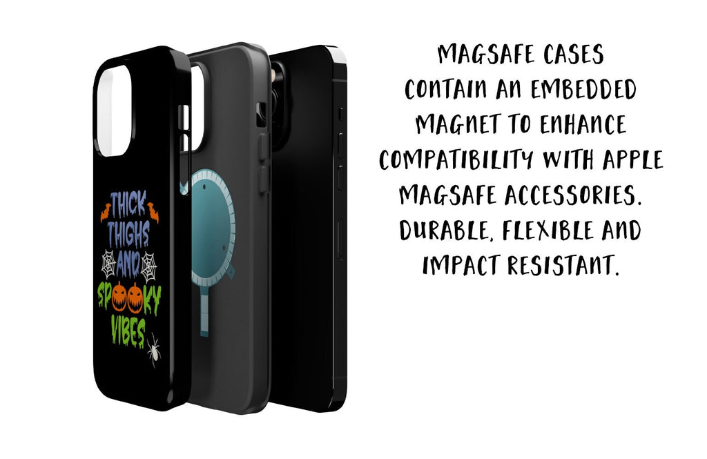 Halloween Spooky Season iPhone Case 14 13 12 11 Pro XR, Thick Thighs and Spooky Vibes Protective Cover Case