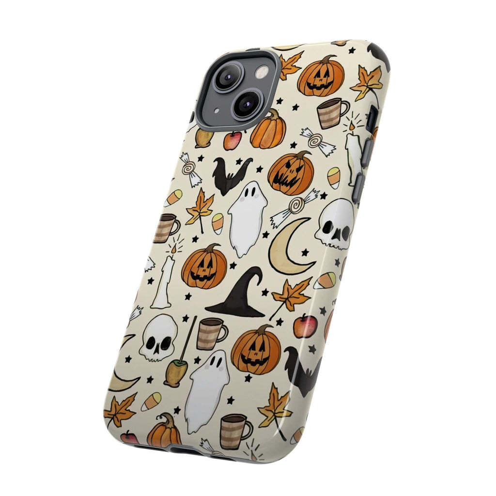 Halloween Spooky Season iPhone Case 14 13 12 11 Pro XR, Witchy Hard Tough Protective Cover Case