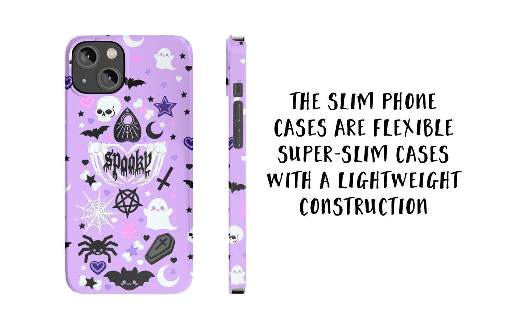 Halloween Witchy Spooky Cute iPhone Case 14 13 12 11 Pro XR, Gothic Hard Tough Protective Cover Case