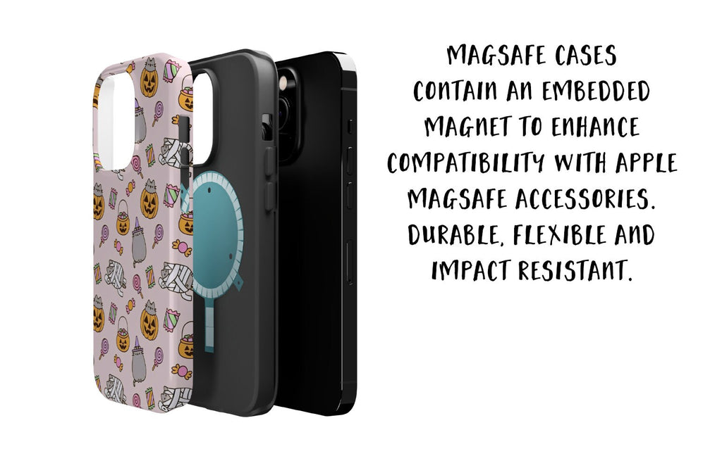 Halloween Kawaii Cat iPhone Case 14 13 12 11 Pro XR, Spooky Cute Hard Protective Cover Case
