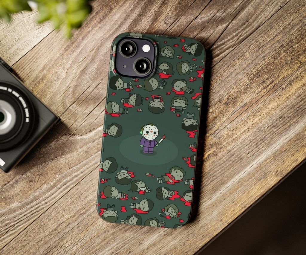 Friday the 13th Horror iPhone Case 14 13 12 11 Pro XR, Jason Voorhees Hard Cover, Funny Movie Gift