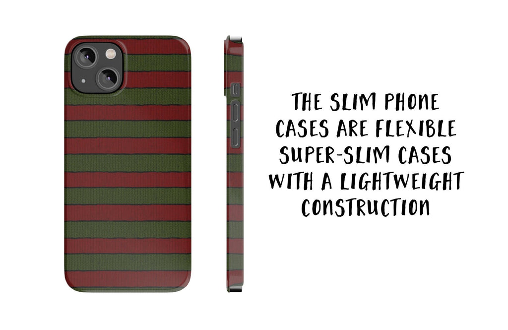 Freddy Krueger Ugly Sweater Horror iPhone Case 14 13 12 11 Pro XR, Nightmare on Elm Street Hard Cover, Funny Movie Gift