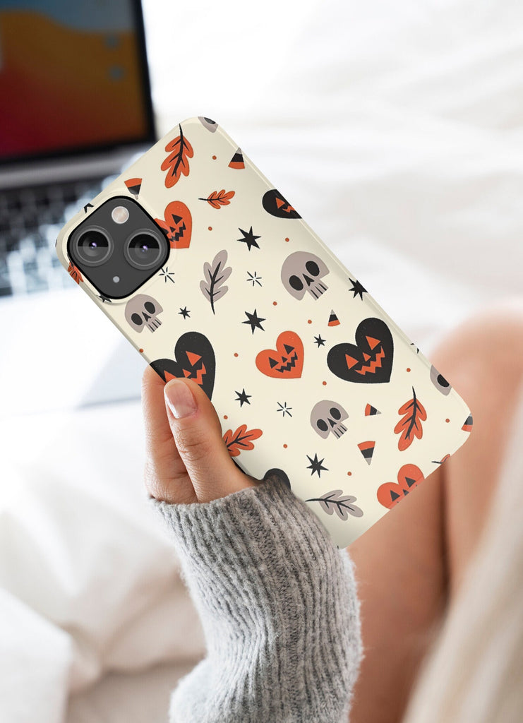 Halloween Spooky Season iPhone Case 14 13 12 11 Pro XR, Witchy Hard Tough Protective Cover Case