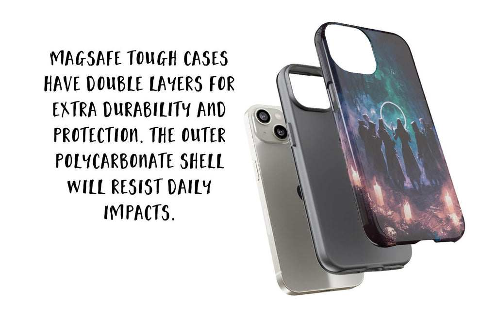 Halloween Witchy Wiccan iPhone Case 14 13 12 11 Pro XR, Magic Spooky Hard Protective Cover Case