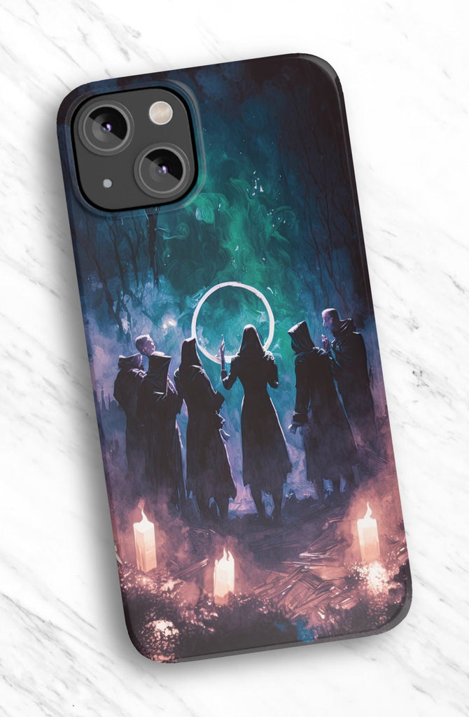 Halloween Witchy Wiccan iPhone Case 14 13 12 11 Pro XR, Magic Spooky Hard Protective Cover Case