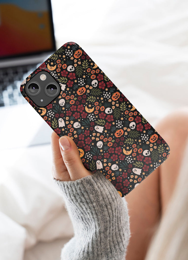 Halloween Spooky Season iPhone Case 14 13 12 11 Pro XR, Witchy Hard Tough Protective Cover Case