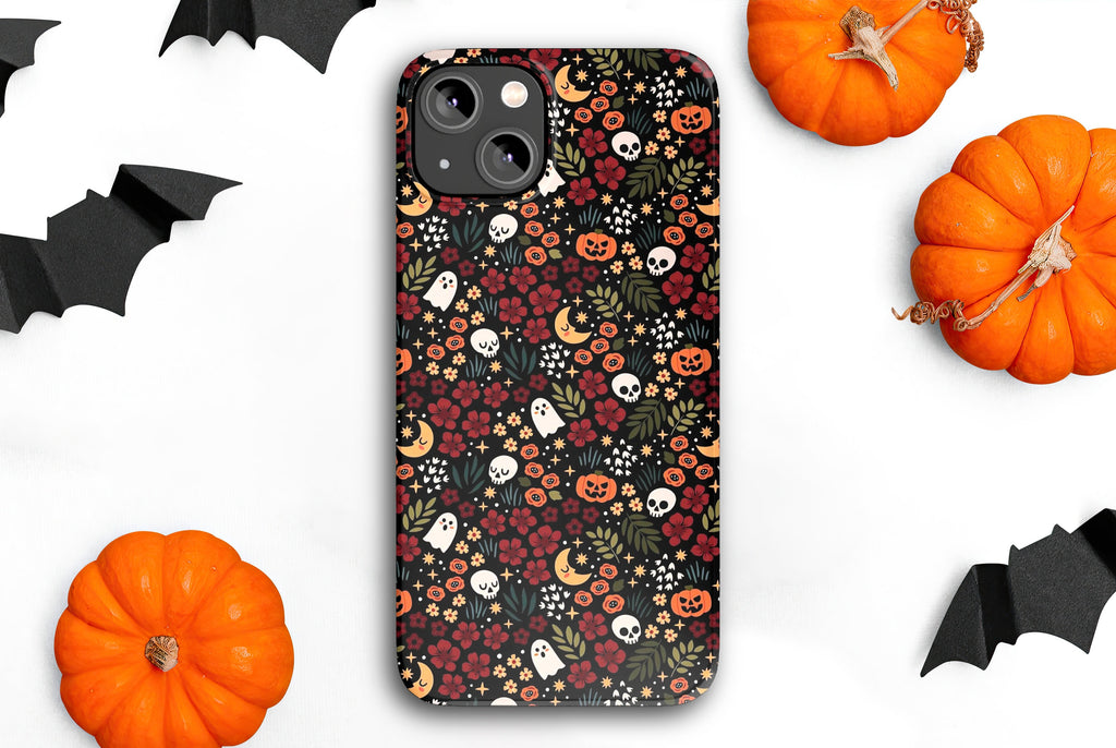 Halloween Spooky Season iPhone Case 14 13 12 11 Pro XR, Witchy Hard Tough Protective Cover Case