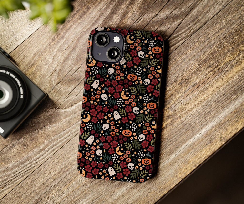 Halloween Spooky Season iPhone Case 14 13 12 11 Pro XR, Witchy Hard Tough Protective Cover Case