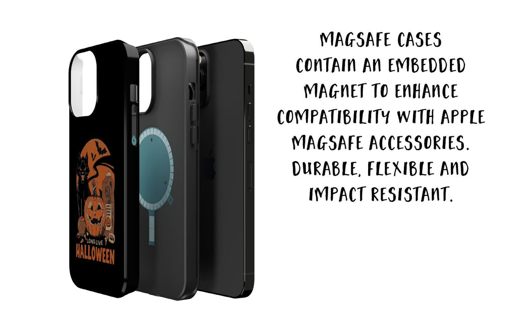 Long Live Halloween Spooky Season iPhone Case 14 13 12 11 Pro XR, Hard Tough Protective Cover Case