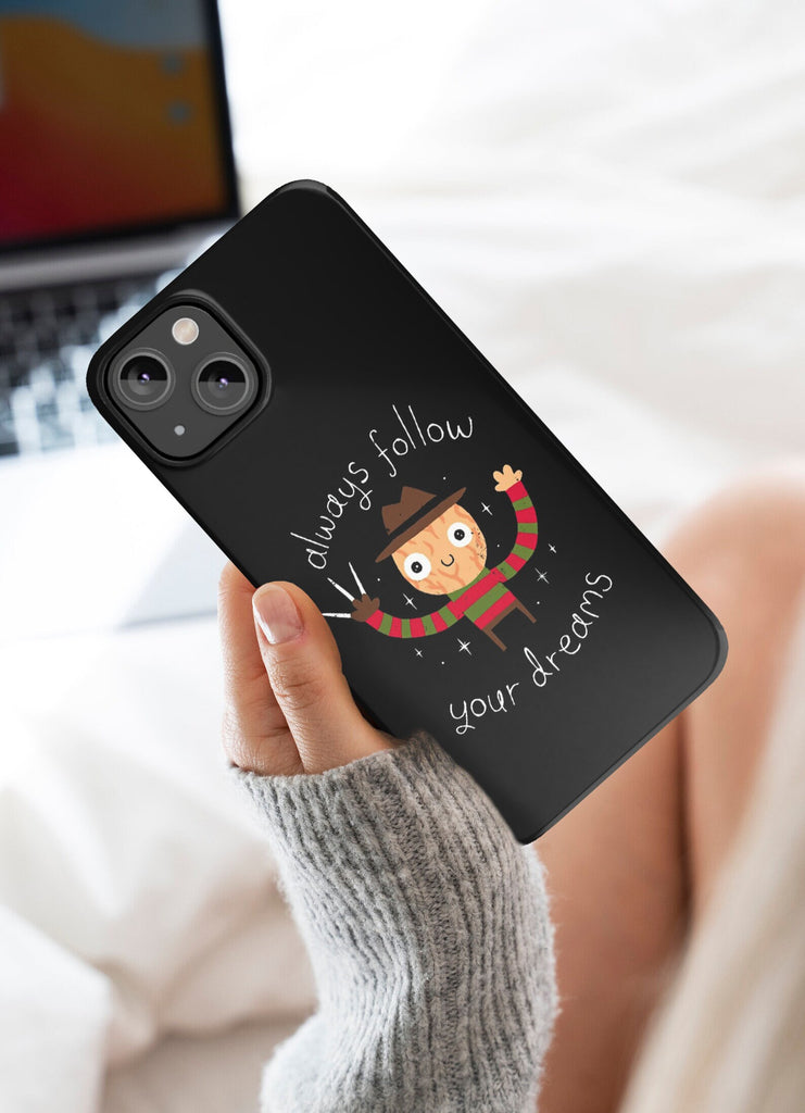 Freddy Krueger Horror iPhone Case 14 13 12 11 Pro XR, Nightmare on Elm Street Hard Cover, Cute Funny Movie Gift