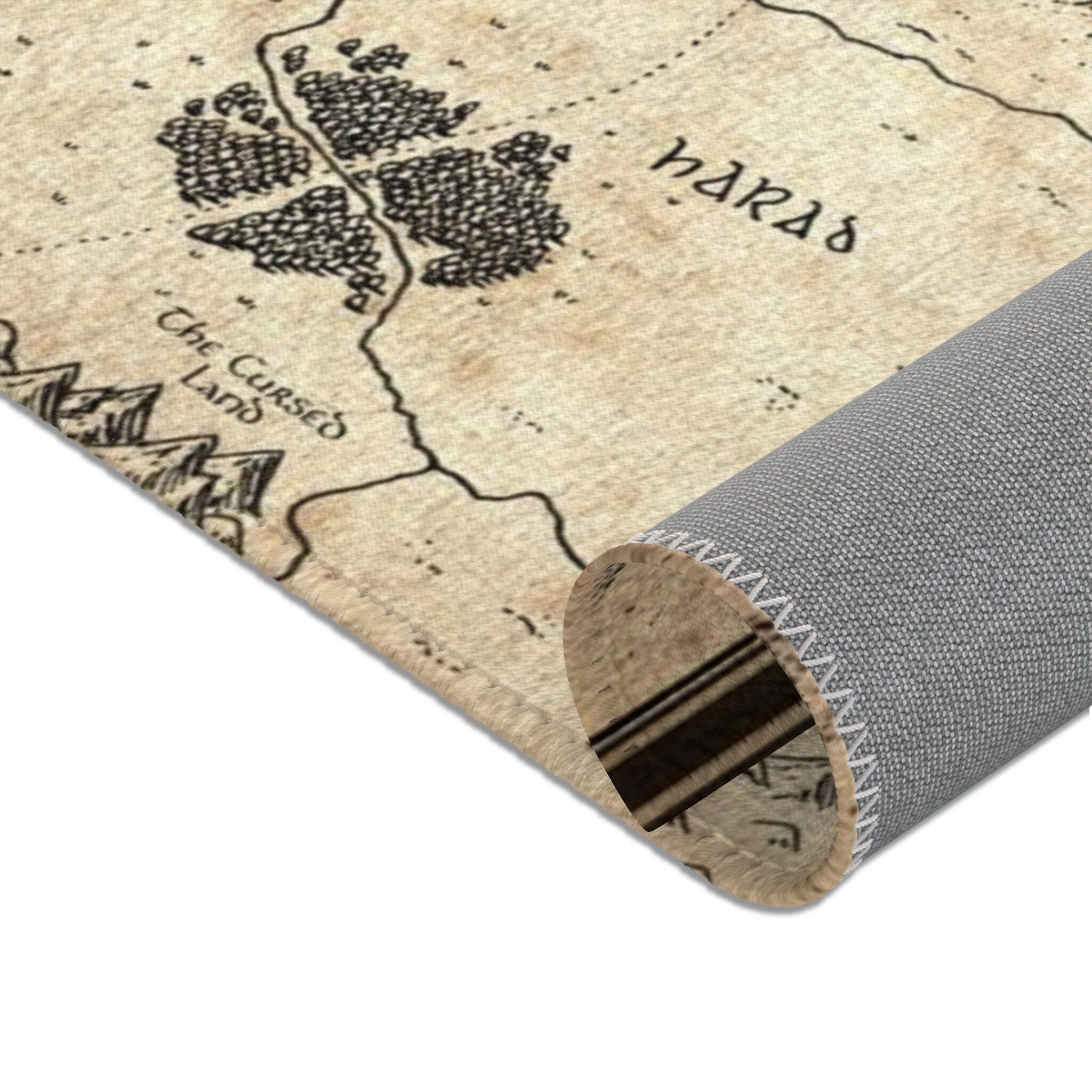 Beleriand Middle Earth Map Area Rug, Lord of the Rings LOTR Decorative ...