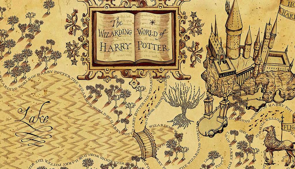 Wizarding World Map Jigsaw Puzzle, Wizard School Game, Harry Magic Potter Fantasy Gift (110, 252, 500, or 1014 pieces)