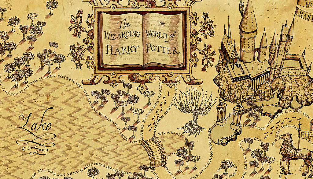 Wizard School Wizarding World Illustration Art Print Potter Wall Art Harry Magic Gift Fantasy Home Decor